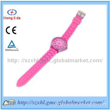 Pink lovely silicone women wriswatch XHL-9665P